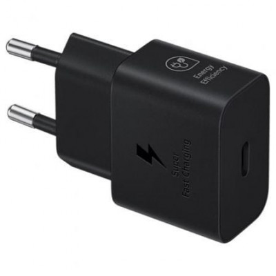 Cargador de Pared Samsung EP-T2510NBEGEU/ 1xUSB Tipo-C/ 25W