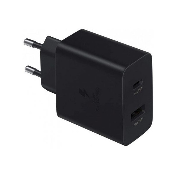 Cargador de Pared Samsung EP-TA220NBE/ 1xUSB Tipo-C/ 1xUSB/ 35W