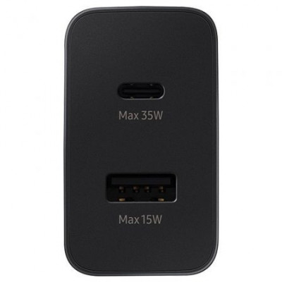 Cargador de Pared Samsung EP-TA220NBE/ 1xUSB Tipo-C/ 1xUSB/ 35W