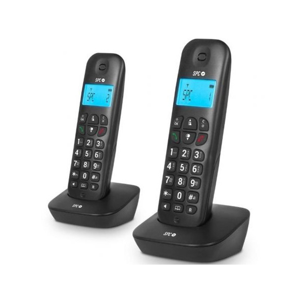 Teléfono Inalámbrico SPC Air Pro Duo 7302N/ Pack DUO/ Negro