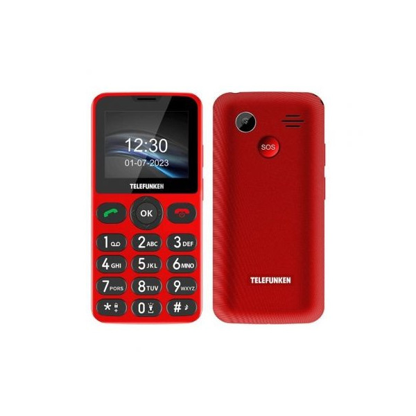 Teléfono Móvil Telefunken S415 para Personas Mayores/ Rojo