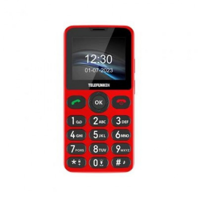 Teléfono Móvil Telefunken S415 para Personas Mayores/ Rojo