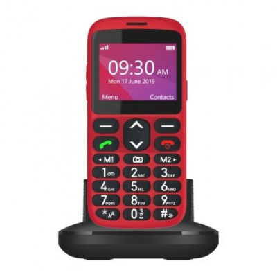 Teléfono Móvil Telefunken S520 para Personas Mayores/ Rojo