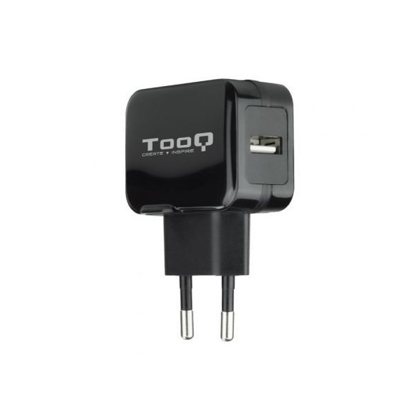 Cargador de Pared TooQ TQWC-1S01/ 1xUSB/ 12W/ Negro