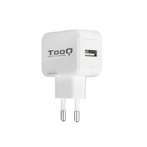 Cargador de Pared TooQ TQWC-1S01WT/ 1xUSB/ 12W/ Blanco