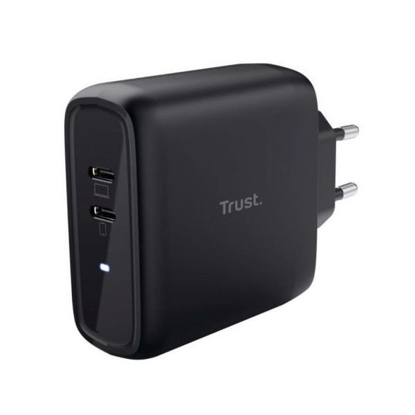 Cargador de Pared Trust Maxo 65W 2P/ 2xUSB Tipo-C/ 65W