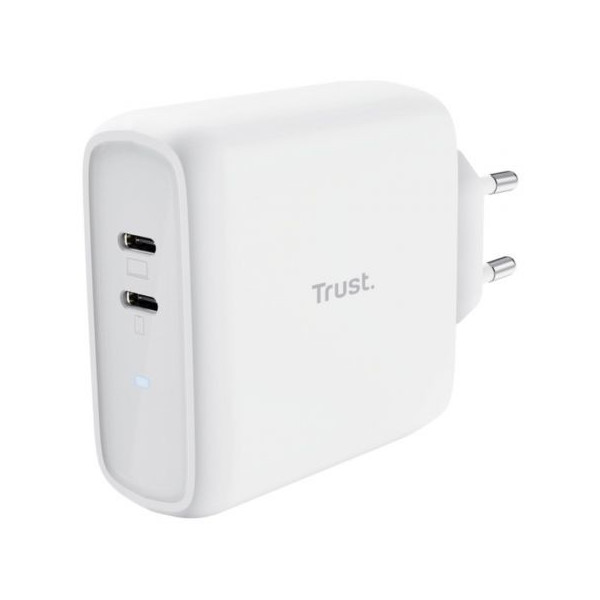 Cargador de Pared Trust Maxo 65W 2P/ 2xUSB Tipo-C/ 65W