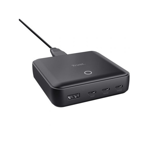 Cargador de Sobremesa Trust Maxo/ 3xUSB Tipo-C/ 1xUSB/ 100W