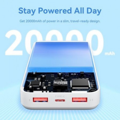 Powerbank 20000mAh Vention FHLW0/ 22.5W/ Blanca