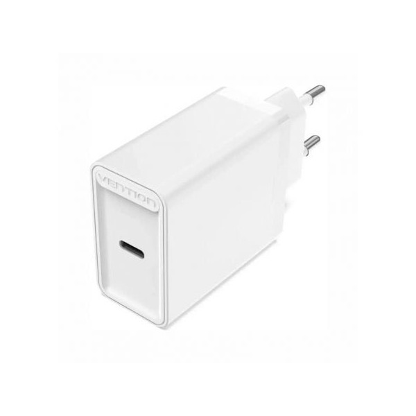 Cargador de Pared Vention FADW0-EU/ 1xUSB Tipo-C/ 20W