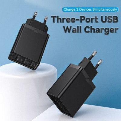 Cargador de Pared Vention FEAB0-EU/ 3xUSB