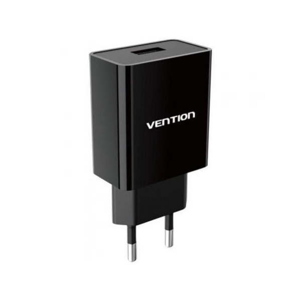 Cargador de Pared Vention WML-CH07-EU-B/ 1xUSB/ 12W