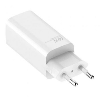 Cargador de Pared Xiaomi Mi 65W Fast Charger with GaN Tech 1xUSB Tipo-C/ 1xUSB A/ 65W