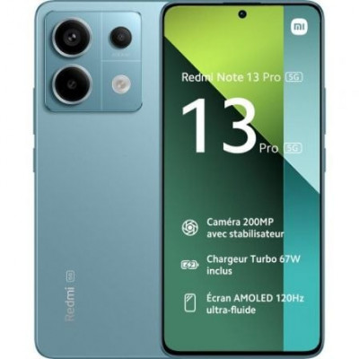 Smartphone Xiaomi Redmi Note 13 Pro 12GB/ 512GB/ 6.67"/ 5G/ Verde Azulado