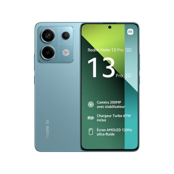 Smartphone Xiaomi Redmi Note 13 Pro 12GB/ 512GB/ 6.67"/ 5G/ Verde Azulado