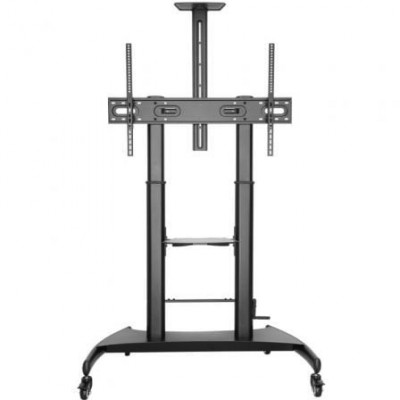 Soporte de Pie Inclinable con Ruedas y Manivela Aisens FT100TE-123 para TV 60-100"/ hasta 100kg