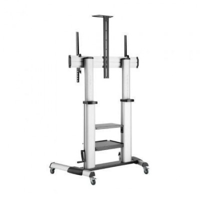 Soporte de Pie Inclinable con Ruedas y Manivela Aisens FT100TE-125 para TV 60-100"/ hasta 100kg