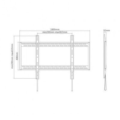 Soporte de Pared Fijo Aisens WT100F-067 para TV de 60-100"/ hasta 130kg