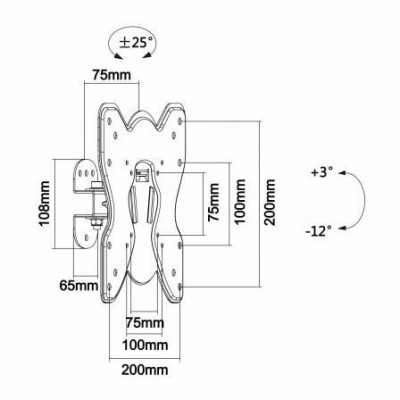 Soporte de Pared Giratorio/ Inclinable Aisens WT42TS-005 para TV de 23-42"/ hasta 25kg