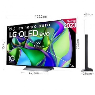 Televisor LG OLED Evo 55C34LA 55"/ Ultra HD 4K/ Smart TV/ WiFi