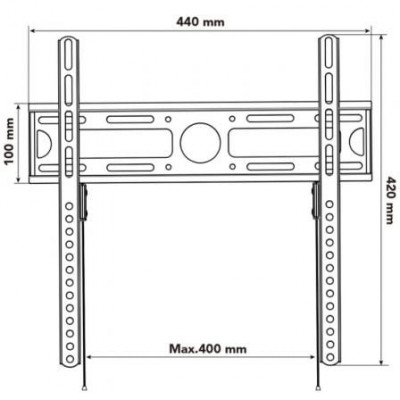 Soporte de Pared Nox Lite Wall Stand para Monitores y TV de 23-55"/ hasta 35kg