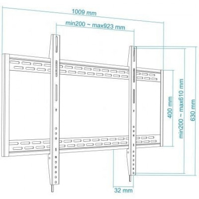 Soporte de Pared Fijo TooQ LP41130F-B para TV de 60-100"/ hasta 130kg