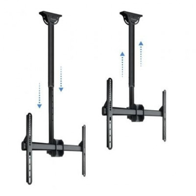 Soporte de Techo Giratorio/ Inclinable/ Nivelable TooQ LPCE1170TSLI-B para TV de 37-70"/ hasta 50kg