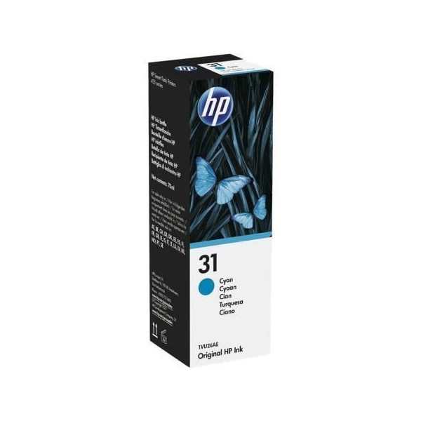 Botella de Tinta Original HP nº31/ Cian