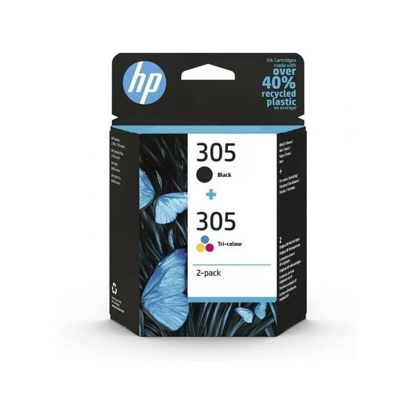 Cartucho de Tinta Original HP nº305 Multipack/ Negro/ Tricolor