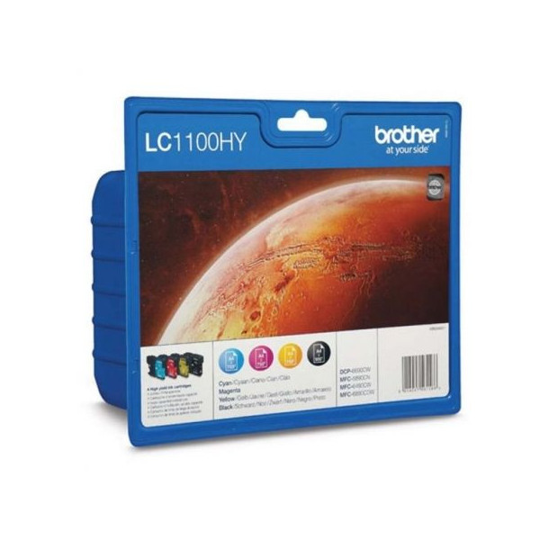 Cartucho de Tinta Original Brother LC-1100XL Alta Capacidad Multipack/ Cian/ Magenta/ Amarillo/ Negro