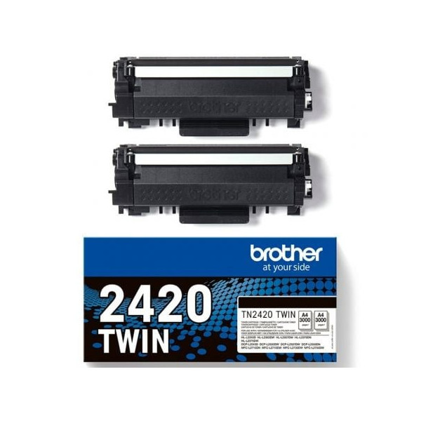 Tóner Original Brother TN2420TWIN Multipack XL Alta Capacidad/ 2x Negro