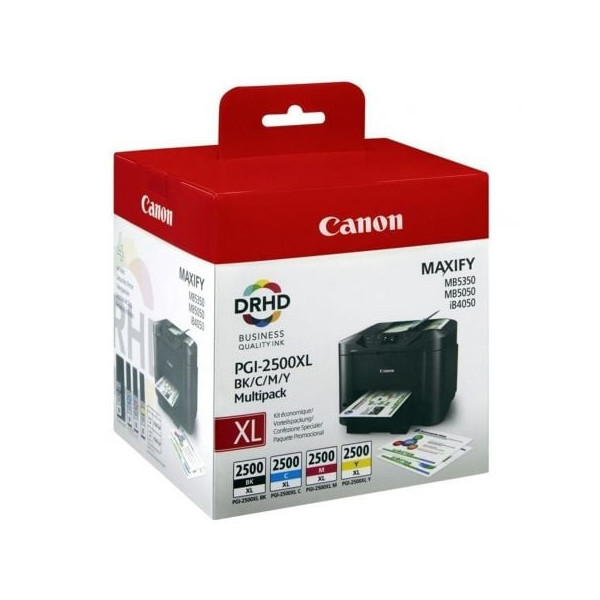 Cartucho de Tinta Original Canon PGI-2500XL Multipack Alta Capacidad/ Cian/ Magenta/ Amarillo/ Negro