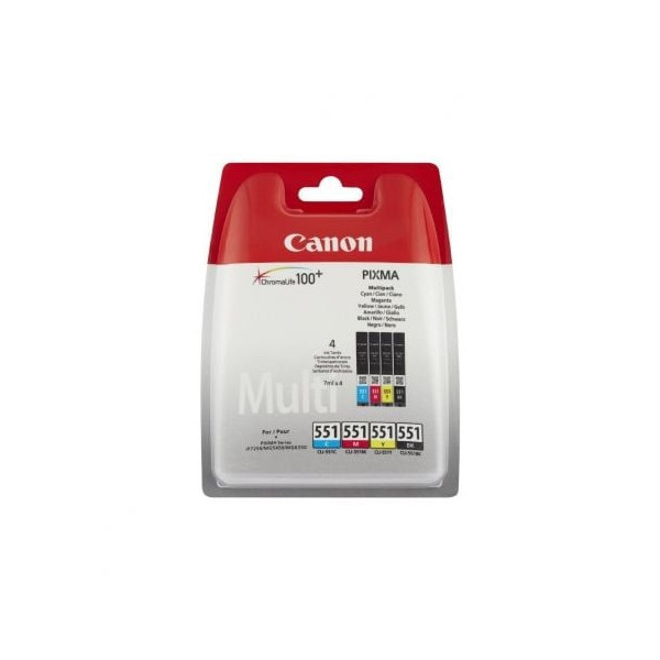 Cartucho de Tinta Original Canon CLI-551 Multipack/ Cian/ Magenta/ Amarillo/ Negro