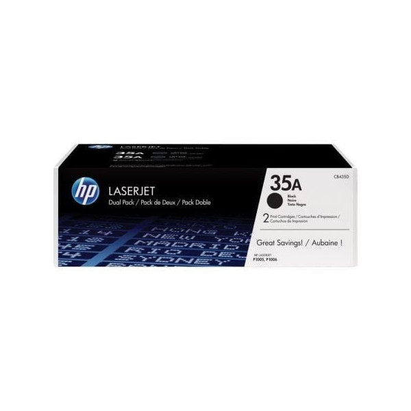 Tóner Original HP nº35A Multipack/ 2x Negro