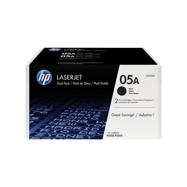 Tóner Original HP nº05A Multipack/ 2x Negro