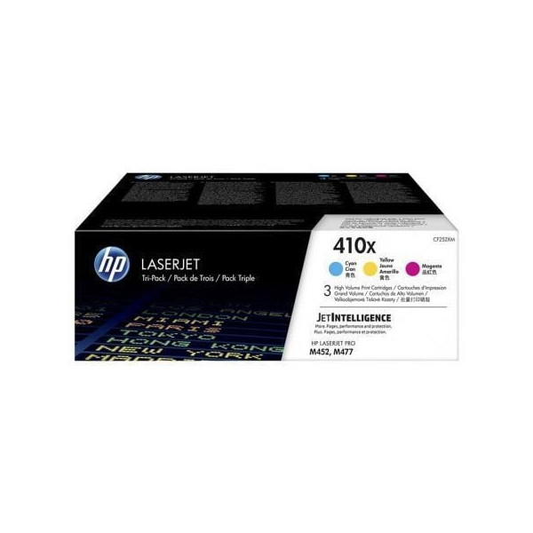 Tóner Original HP nº410X XL Alta Capacidad Multipack/ Cian/ Magenta/ Amarillo