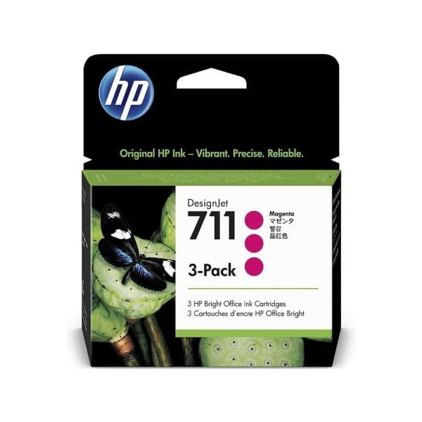 Cartucho de Tinta Original HP nº711 Multipack/ 3x Magenta