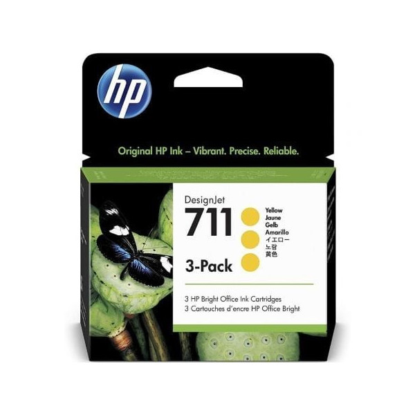 Cartucho de Tinta Original HP nº711 Multipack/ 3x Amarillo