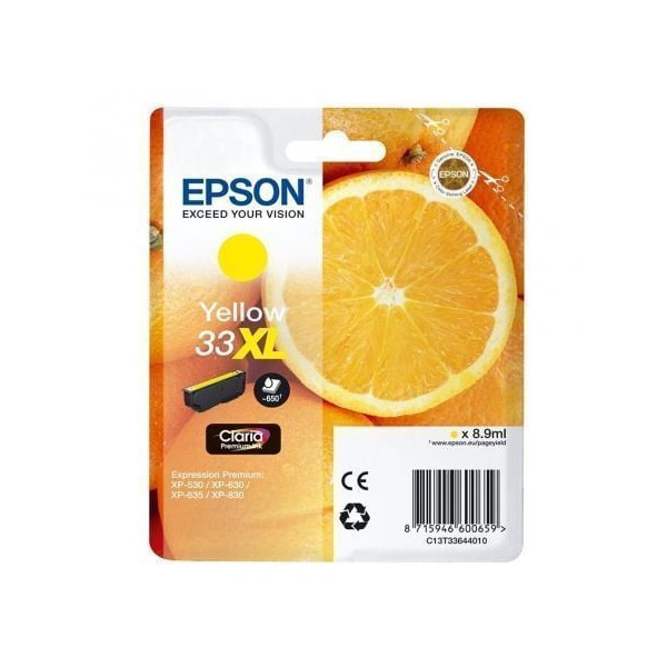 Cartucho de Tinta Original Epson nº33 XL Alta Capacidad/ Amarillo