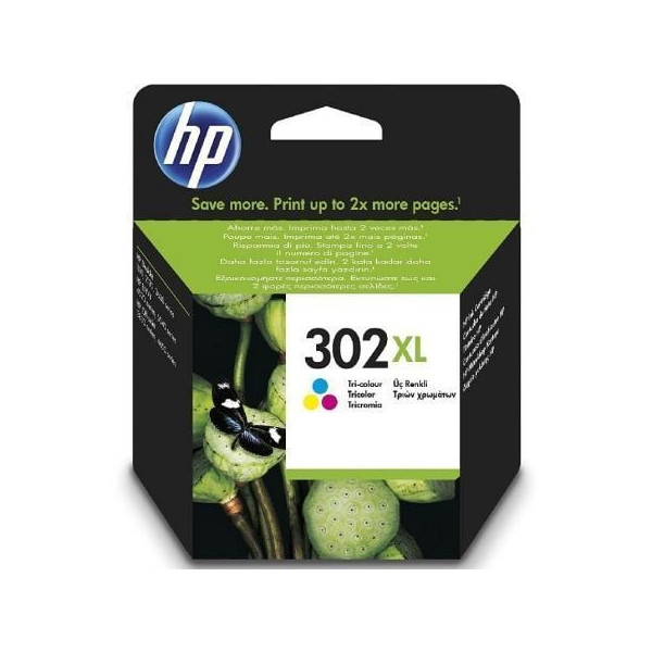 Cartucho de Tinta Original HP nº302 XL Alta Capacidad/ Tricolor