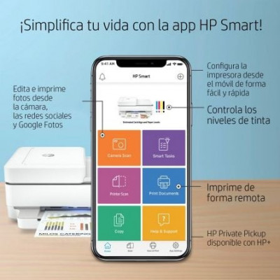 Multifunción HP Envy 6420e WiFi/ Fax Móvil/ Dúplex/ Blanca
