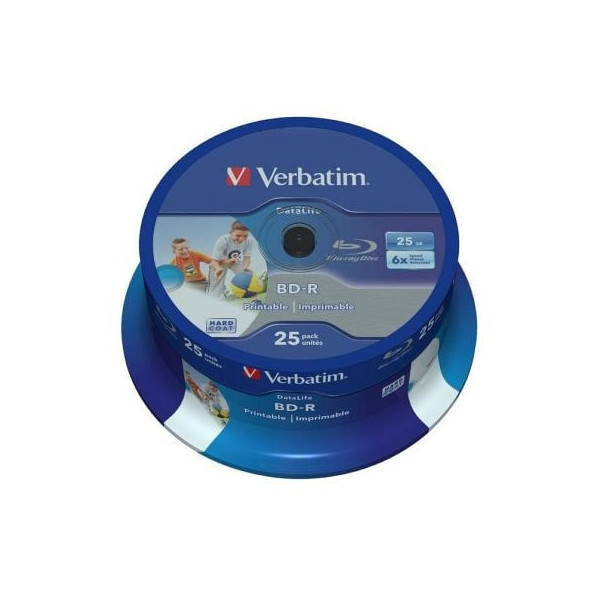 Blue-Ray BD-R Verbatim 43811 Imprimible 6X/ Tarrina-25uds