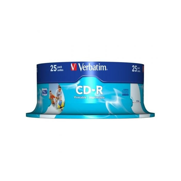 CD-R Verbatim AZO Imprimible 52X/ Tarrina-25uds