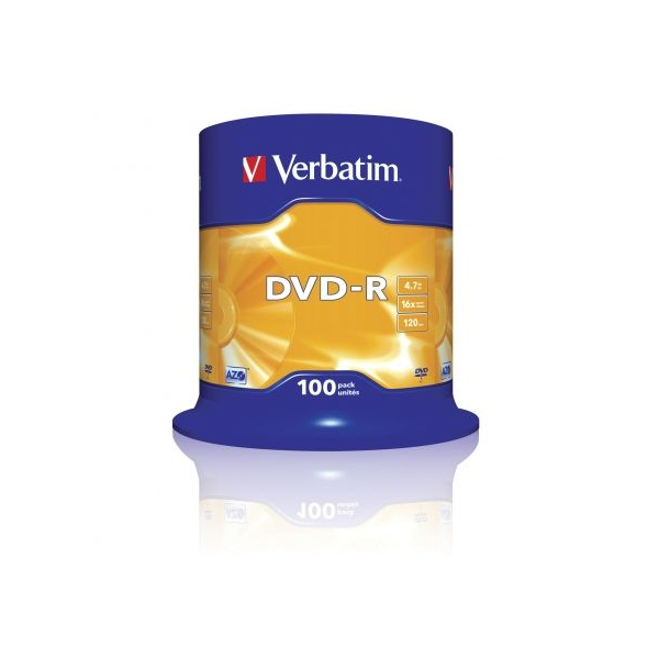 DVD-R Verbatim Advanced AZO 16X/ Tarrina-100uds