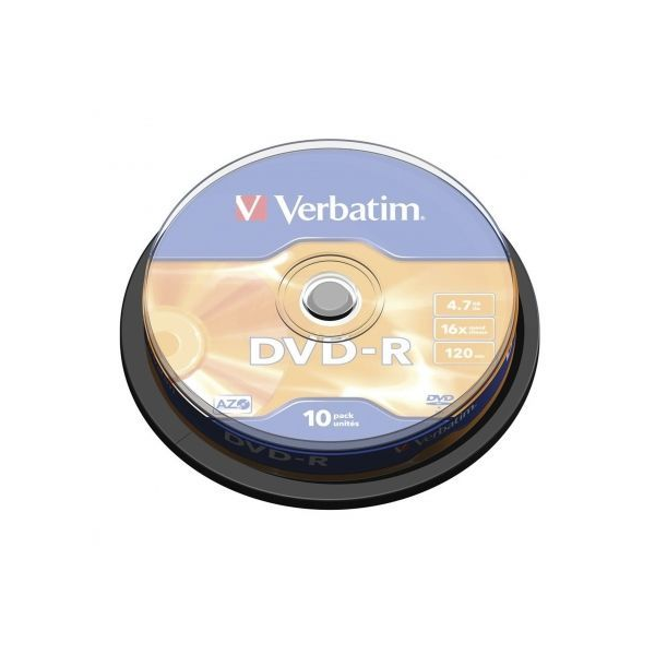 DVD-R Verbatim Advanced AZO 16X/ Tarrina-10uds