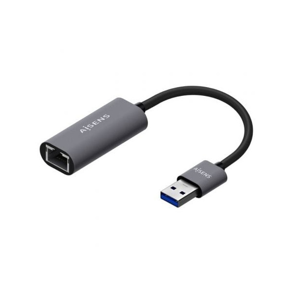 Adaptador USB 3.0 Aisens A106-0708/ USB Macho - RJ45 Hembra/ 15cm/ Gris