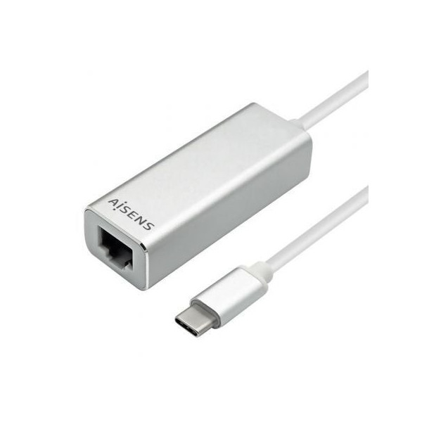 Adaptador USB Tipo-C - RJ45 Aisens A109-0341/ 1000Mbps/ USB Tipo-C Macho - RJ45 Hembra