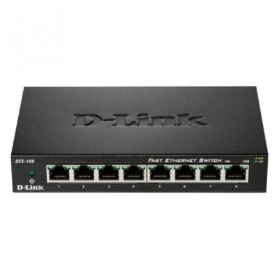 Switch D-Link DES-108 8 Puertos/ RJ-45 10/100