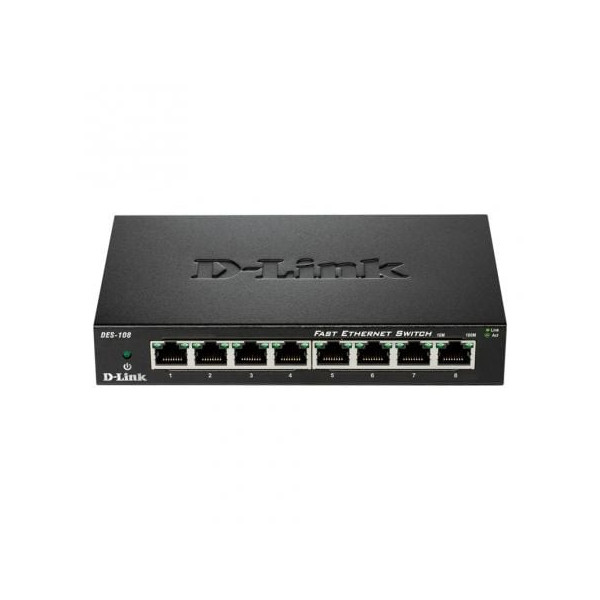 Switch D-Link DES-108 8 Puertos/ RJ-45 10/100