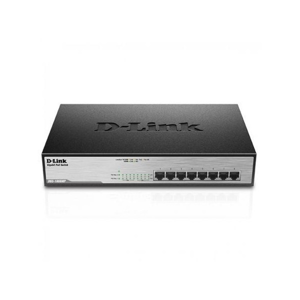 Switch D-Link DGS-1008MP 8 Puertos/ RJ-45 10/100/1000 POE